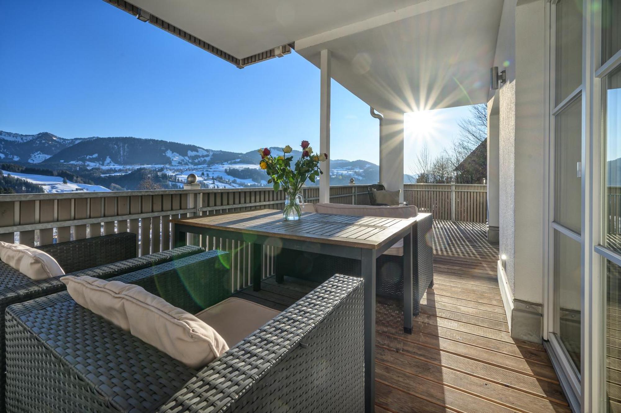 Haus "Bergblick" Ferienwohnung Hochgrat Oberstaufen Mit 2 Schlafzimmer Eksteriør bilde